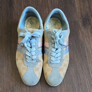 Gucci Tan and Blue Women's Sneakers